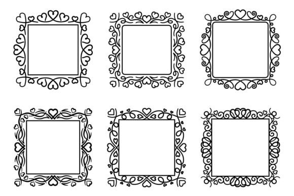 A Creative Design Asset: Abstract Heart Frame Graphics & Illustrations