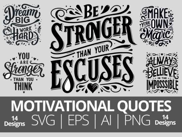A Versatile Bundle of Motivational Graphics & Illustrations