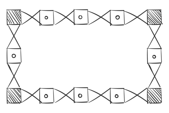 Doodle Pattern Borders for Casual Brand Graphics