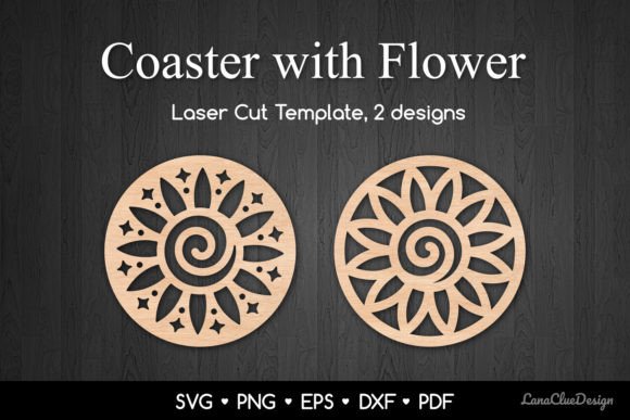 Floral Coaster SVG DXF: Crafts & Graphics Review