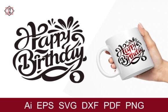 Happy Birthday Lettering_3: Illustration Graphics Review