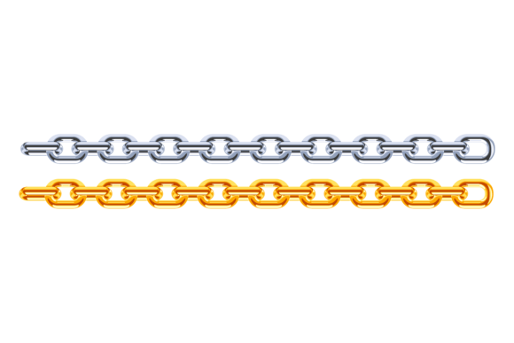 How a Silver and Golden Chains Graphic Elevates Small Business Branding