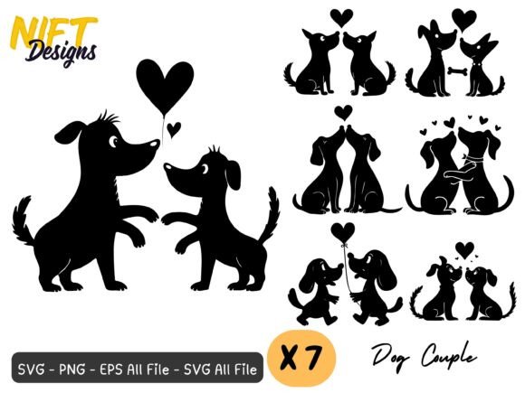 Romantic Dog Couple SVG: Graphics & Illustrations Review