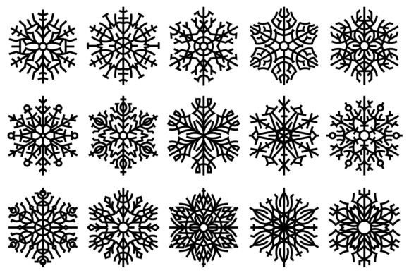 Snowflake Line Art Set: A Designer's Review for Real Embroidery