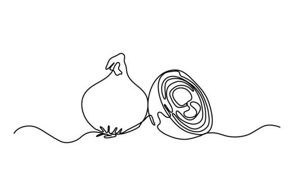 The Onion Slice One Continuous Line Design: A Versatile Graphic Asset